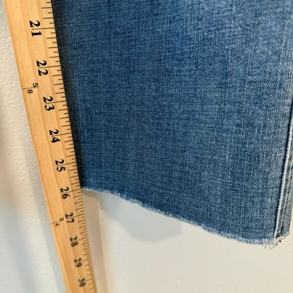 NYDJ Marilyn Straight Clean Horizon Raw Hem Multi Color Pocket Jeans 12 - Picture 6 of 11